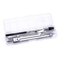 得力（deli）8605 金屬圓規(guī) 繪圖設計專用 標準圓規(guī) 帶鉛筆芯 六件套    開學