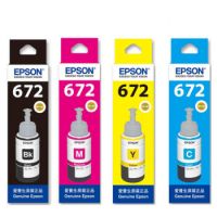 愛普生（EPSON） T6721原裝墨水適用L360/L310/L1300/L380-5 墨倉式打印機(jī)墨水T672黑色