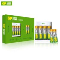 超霸（GP）4槽普充5號2000mAh充電電池6粒4槽充電器套裝 可充5號7號 適用于相機/玩具/吸奶器等 五號AA